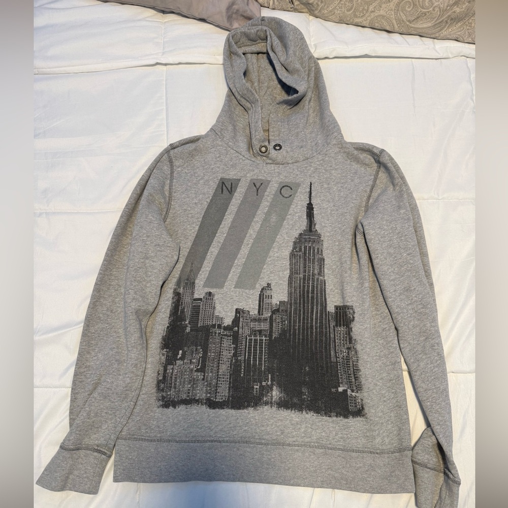 Brooklyn Cloth Gray NYC Skyline Crewneck Sweater